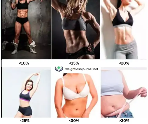 body fat chart women with pictures